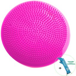Disco de Equilíbrio Para Exercícios Inflável 33 cm Pink + Chaveiro CBRN16013
