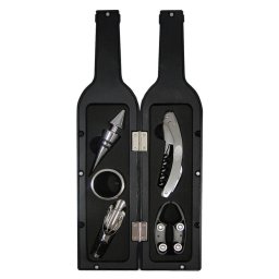 Kit Abridor Tampa de Vinho 5 Peças Garrafa Emborrachada DS-1177