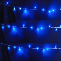 Pisca Pisca Cordão de LED Natal 100 LEDs Controle 8 F. 220V LED Azul CBRN05123
