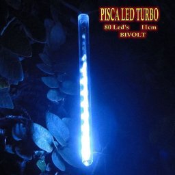 Pisca Pisca Led Turbo Snow Fall Bivolt 80 LEDs 11cm 8 Tubos 2,40m Natal