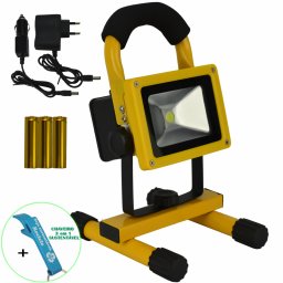 Refletor LED 15W Portátil Recarregável LED COB IP65 + Chaveiro CBRN16464