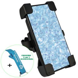 Suporte Celular Ajustável Moto Bicicleta + Chaveiro CBRN18390