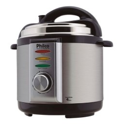 PANELA DE PRESSAO ELETRICA PHILCO 4L 110V 800W EM AÇO ESCOVADO