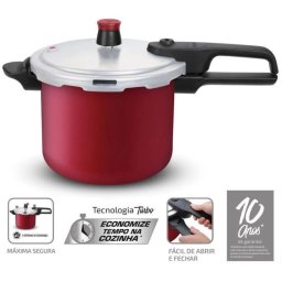 PANELA DE PRESSAO ROCHEDO 4,5L FECHAMENTO EXTERNO COOK RED