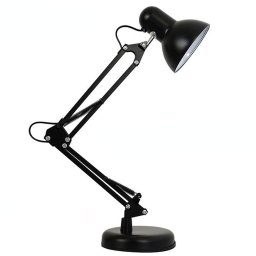 Luminária Articulada Escritório Leitura Base Mesa Pixar Suporte Garra Articulável Preto CBRN20539