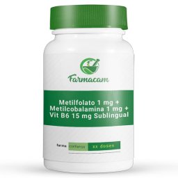 Metilfolato 1 mg + Metilcobalamina 1 mg + Vit B6 15 mg Sublingual