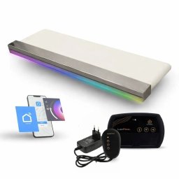 Cascata para Piscina Embutir 100cm em Inox com LED RGB Com Módulo Wi-Fi Smart