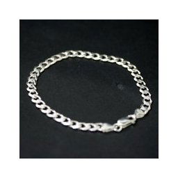 Pulseira de prata 925 de elos 18 cm / 5 mm