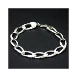 Pulseira de prata 925 de elos 18 cm / 1.1 cm