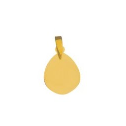 Pingente de Ouro com foto gravada / Fotogravação Colorida 15.2 mm x 13.8 mm