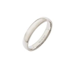 Aliança Anatômica de Ouro Branco 18k 750 Largura 3.50mm Altura 1.50mm