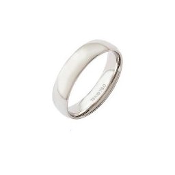 Aliança Anatômica de Ouro Branco 18k 750 Largura 4.50mm Altura 1.50mm