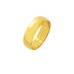 Aliança de Ouro 18k 750 Largura 6.00mm Altura 1.00mm