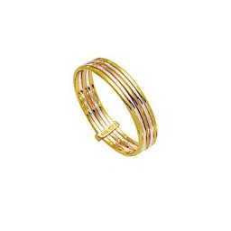 Aliança de Ouro Amarelo, Ouro Branco e Ouro Vermelho 18k 750 Largura 4.20mm Altura 0.60mm