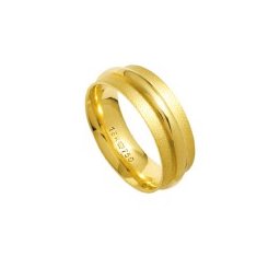 Aliança Anatômica de Ouro 18k 750 Largura 7.00mm Altura 2.20mm