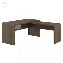 MESA ESCRIVANINHA PARA HOME OFFICE/COMPUTADOR CINZA/MARROM