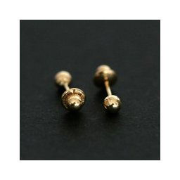 Brinco de Ouro 18k Bola Menor