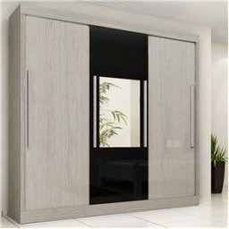 Guarda Roupa Glamour c/ Espelho 3 Portas e 6 Gavetas