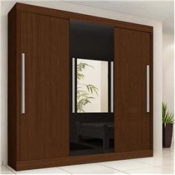 Guarda Roupa Glamour c/ Espelho 3 Portas e 6 Gavetas