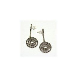 Conjunto de Prata 925 Brinco e Pingente de Macassita