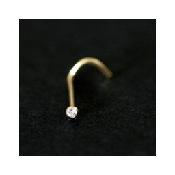 Piercing de Ouro 18k 0750 Ponto de Luz com Pedra de Zircônia