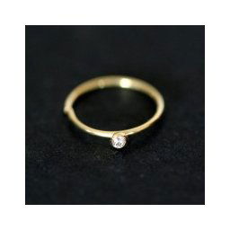 Piercing de Ouro 18k 0750 Argola com 01 Zirconia