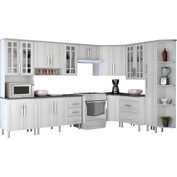 KIT COZINHA ITALIANA 10 PEÇAS ARMÁRIO E BALCÃO
