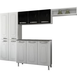 KIT COZINHA CRISTAL EM AÇO 4 PEÇAS - ARMÁRIO E BALCÃO