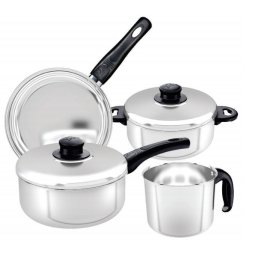 JOGO DE PANELAS 48 PEÇAS EM ALUMINIO POLIDO - PANELUX