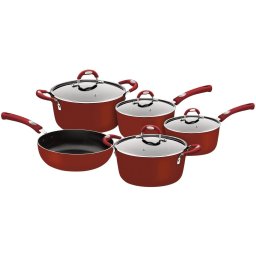 JOGO DE PANELAS ALUMÍNIO ESPELHADO LISBOA c/ 5 PEÇAS TRAMONTINA