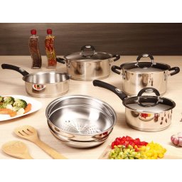 JOGO DE PANELAS TRAMONTINA INOX PREMIERE 5 PÇ