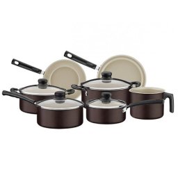 JOGO DE PANELAS BERLIN TRAMONTINA 6 PEÇAS - PRETO