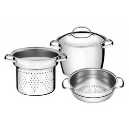 JOGO DE PANELAS TRAMONTINA FLORENÇA INOX 3PÇ