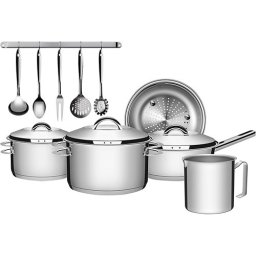 JOGO DE PANELAS TRAMONTINA AMALFÍ AÇO INOX 6PÇ