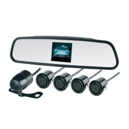 CÂMERA DE RÉ + RETROVISOR LCD COLOR LCD 3.0 + 4 SENSORES ESTACIONAMENTO