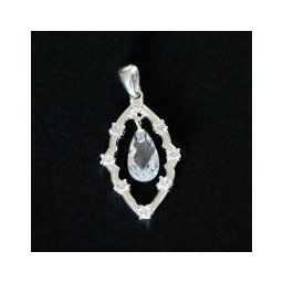 Pingente de Prata 925 Luz com Pedra de Zirconia