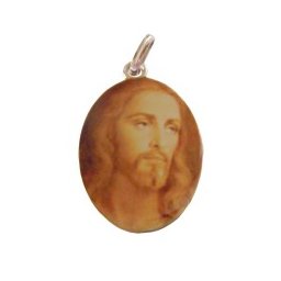 Pingente de Ouro com foto gravada / Fotogravação Colorida 19 mm x 14.2 mm