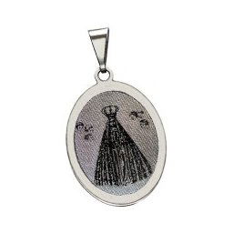 Pingente de Prata com foto gravada / Fotogravação 19mm x 14,2mm