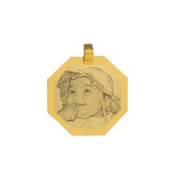 Pingente de Ouro com foto gravada / Fotogravação 24.3mm x 24.3mm