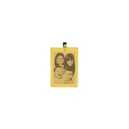 Pingente de Ouro com foto gravada / Fotogravação 30mm x 21mm