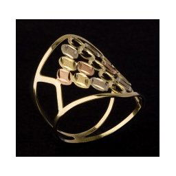 Anel Três Cores com Ouro Amarelo, Ouro Branco e Ouro Vermelho