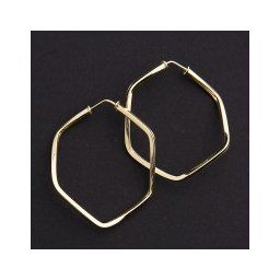 Brinco de Ouro com Argola Retorcido