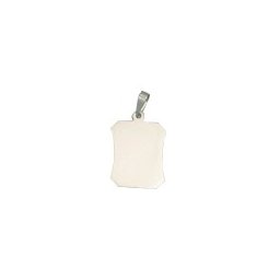 Pingente de Ouro Branco com foto gravada / Fotogravação 18.4mm x 14.2 mm / 1.1 g