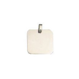 Pingente de Ouro Branco com foto gravada / Fotogravação 20.6 mm x 21 mm / 1.9 g