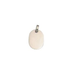 Pingente de Ouro Branco com foto gravada / Fotogravação 19 mm x 14.2 mm / 1.1 g