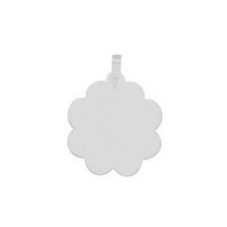Pingente de Ouro Branco com foto gravada / Fotogravação 25.4 mm x 25.4 mm / 2.1 g
