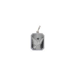 Pingente de Ouro Branco com foto gravada / Fotogravação 25 mm x 18.5 mm / 2.4 g