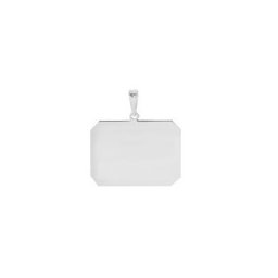 Pingente de Ouro Branco com foto gravada / Fotogravação 18.5 mm x 25 mm / 2.4 g