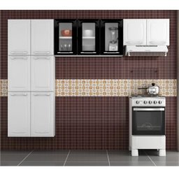 ARMÁRIO DE COZINHA 11 PORTAS AÇO LAMINADO SEM BALCAO
