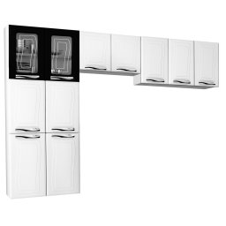 ARMÁRIO DE COZINHA AÇO LAMINADO 11 PORTAS S/ BALCÃO